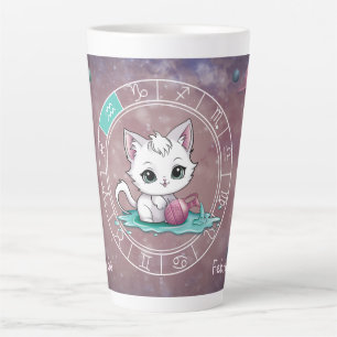 Caneca De Café Latte Astrologia do Planeta de Rodas Cegueira do Zodiac 