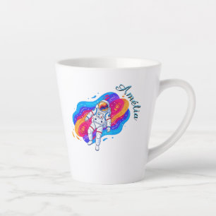 Caneca De Café Latte Astronauta