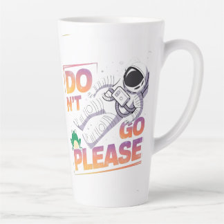 Caneca De Café Latte Astronauta Flutuando no Espaço Aventura CósmicaDes