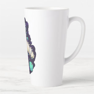 Caneca De Café Latte Astronauta Gato Colorido