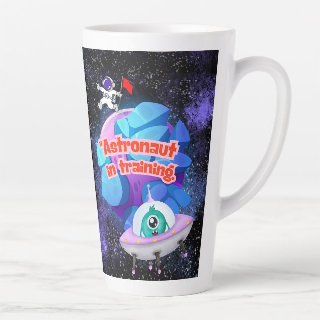 CANECA DE CAFÉ LATTE ASTRONAUTA NA FORMAÇÃO (Direita)