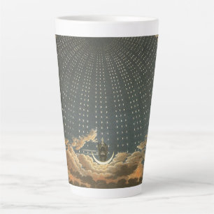 Caneca De Café Latte Astronomia Celestial Vintage, Rainha da Noite