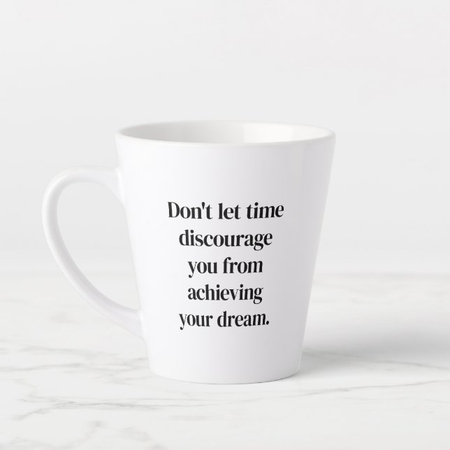 Caneca De Café Latte Atingindo Seu Sonho Latte Mug (Esquerda)