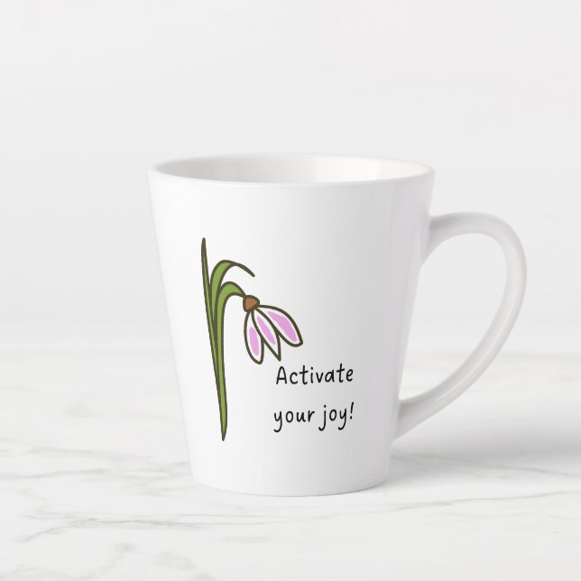 Caneca De Café Latte Ative Sua Alegria! (Direita)