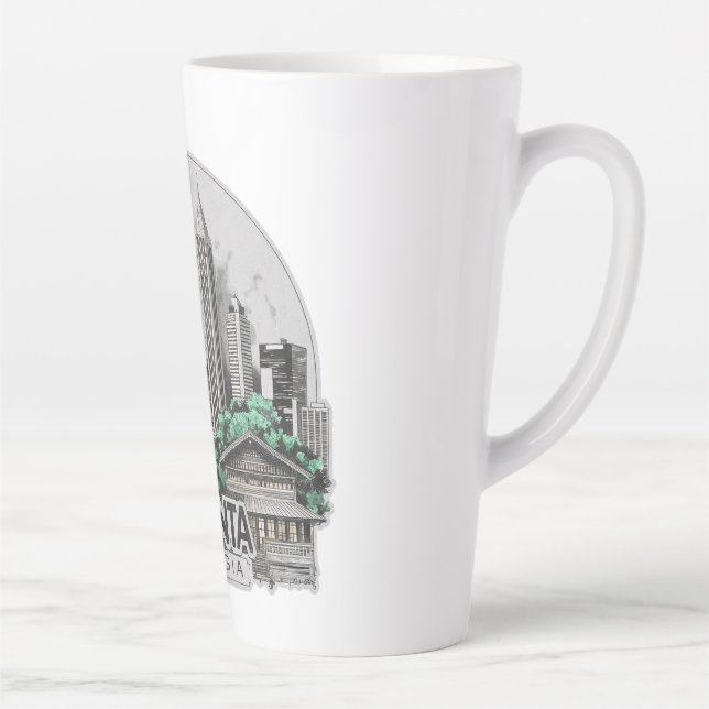 Caneca De Café Latte Atlanta City Georgia EUA (Direita)