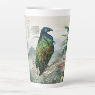 Caneca De Café Latte Atordoante Nicobar Pigeon Latte Mug, Pintado Pela