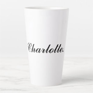 Caneca De Café Latte Atraso Clássico Com Seu Nome Personalizado