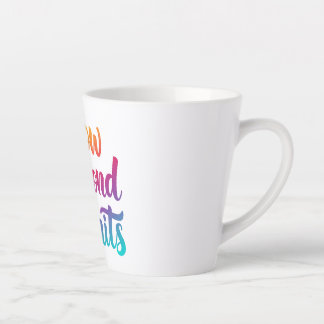 Caneca De Café Latte Aumente além dos limites - Motivação colorida