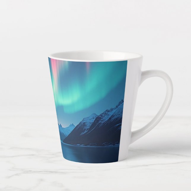 Caneca De Café Latte Aurora Islandesa (Direita)