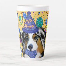 CANECA DE CAFÉ LATTE AUSTRALIAN SHEPHERD