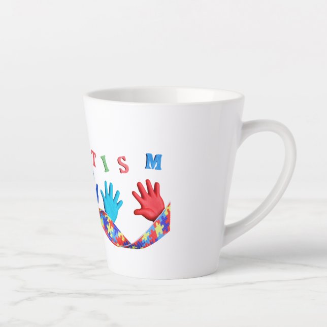 Caneca De Café Latte Autism (Direita)
