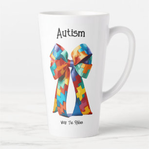 Caneca De Café Latte Autismo Sensibilização Fita Café Mug