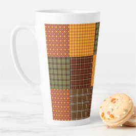 Caneca De Café Latte Autumn Comfort Quilt