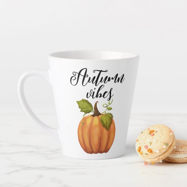 Caneca De Café Latte Autumn Vibes Latte Mug (In Situ)