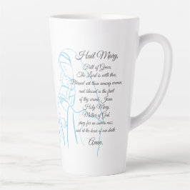 Caneca De Café Latte Ave Maria Orar Latte Mug