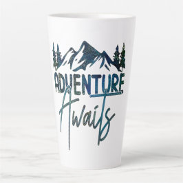 Caneca De Café Latte Aventura Aguarda, Montanha