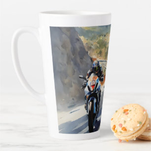 Caneca De Café Latte Aventura de Alta Velocidade em Paisagem Montanha V