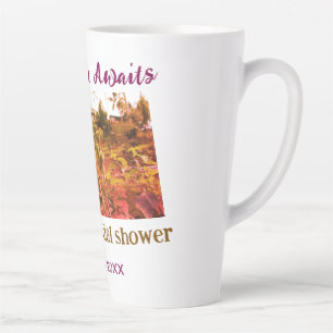 Caneca De Café Latte aventura em campos de arroz espera nome chá de noi