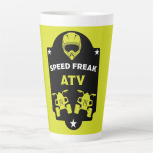 Caneca De Café Latte Aventuras no Quad Atv