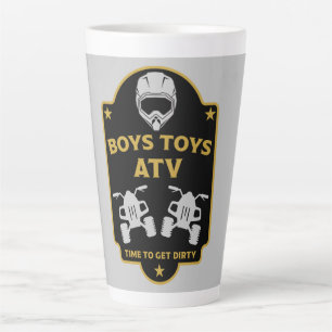 Caneca De Café Latte Aventuras no Quad Atv