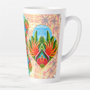 Caneca De Café Latte Aves Havaianas do Paraíso