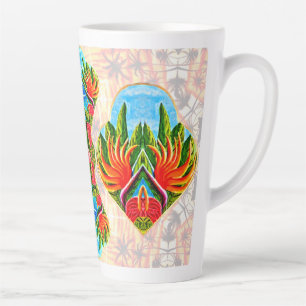 Caneca De Café Latte Aves Havaianas do Paraíso