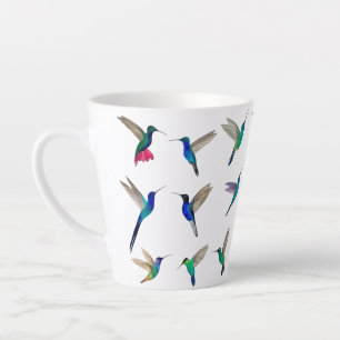 Caneca De Café Latte Aves tropicais