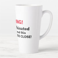 Aviso! Coffee Mug Engraçado. 