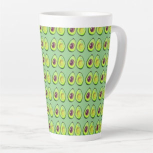 Caneca De Café Latte Avocado Green Vegan Foodie Vegeterian Foodie