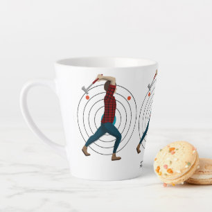 Caneca De Café Latte Ax Throwing