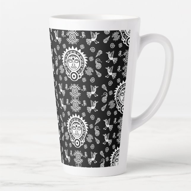 Caneca De Café Latte Aztec Art Home Decor Mexicano (Direita)