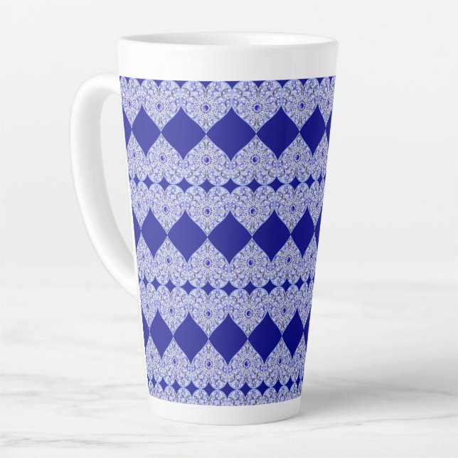 Caneca De Café Latte Azul cerâmico de Grécia (Ângulo esquerdo)
