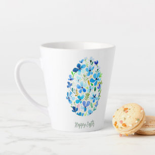 Caneca De Café Latte Azul, ovo de Páscoa