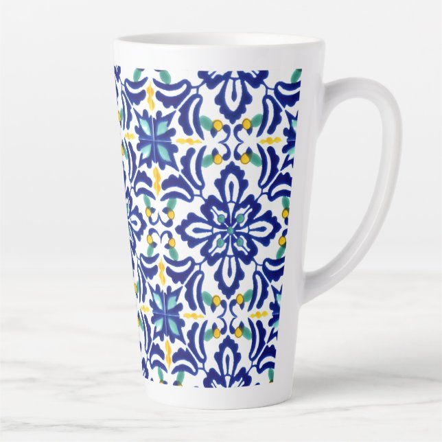 Caneca De Café Latte Azulejo mexicano Talavera Terracotta nº 10 (Direita)