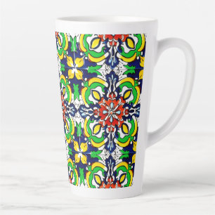 Caneca De Café Latte Azulejo mexicano Talavera Terracotta nº 7
