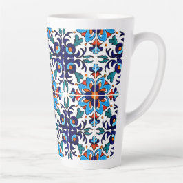 Caneca De Café Latte Azulejo mexicano Talavera Terracotta nº 9