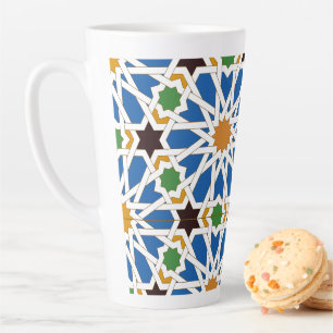 Caneca De Café Latte Azulejos Andaluzes 10 (Real Alcazar, Sevilha)