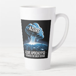 Caneca De Café Latte Azure Apocalypse – I Survived the Great Outage