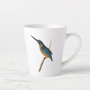 Caneca De Café Latte Azure Kingfisher