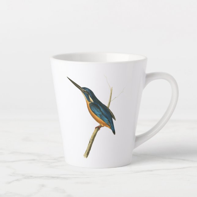 Caneca De Café Latte Azure Kingfisher (Direita)