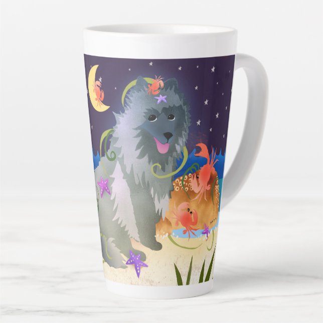 Caneca De Café Latte BABY IM A STAR finlandesa Lapphund Mug (Ângulo direito)