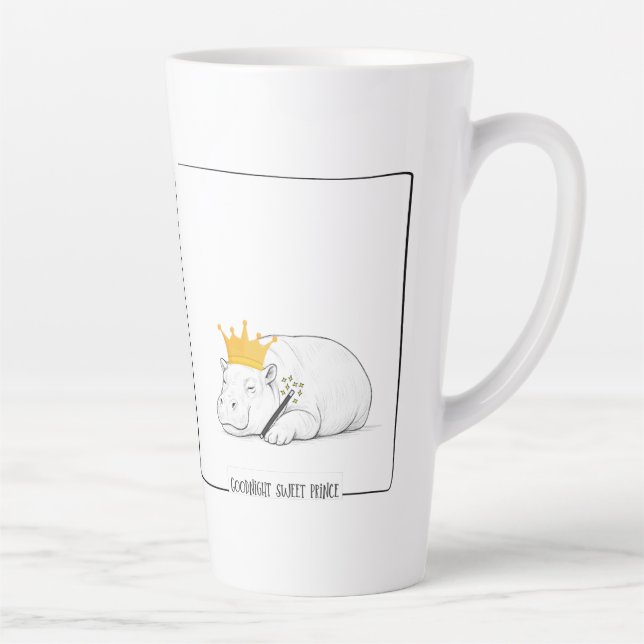 Caneca De Café Latte Baby Pygmy Hippo - Goodnight Sweet Prince Mug (Direita)