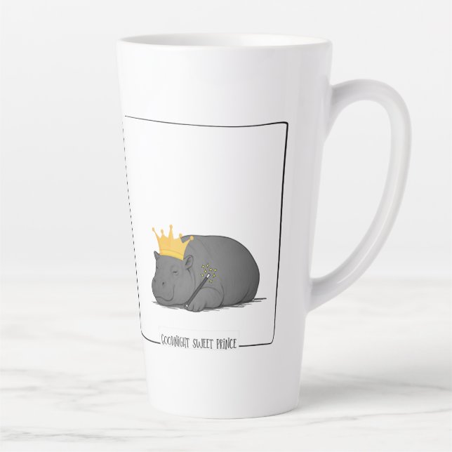 Caneca De Café Latte Baby Pygmy Hippo - Latte Mug  (Direita)