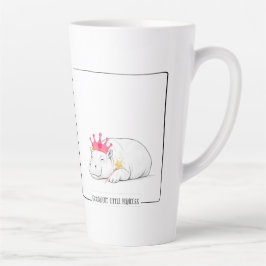 Caneca De Café Latte Baby Pygmy Hippo Princess Mug