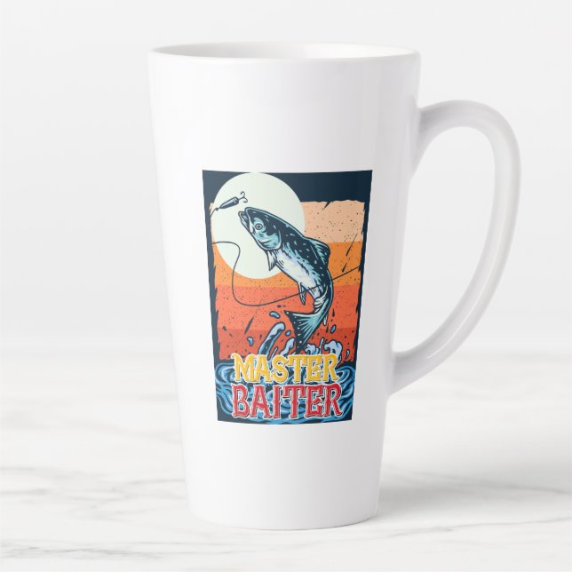 Caneca De Café Latte Bacano-Mestre-Pesca (Direita)