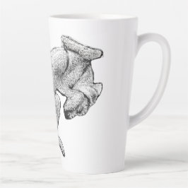 Caneca De Café Latte Backside Bliss – Lounging Dog Art Mug
