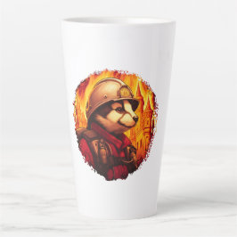 Caneca De Café Latte Badger Firefighter