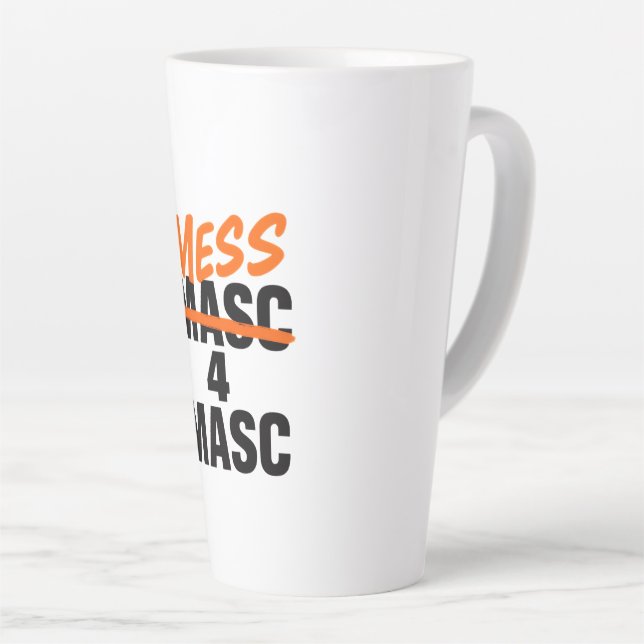 Caneca De Café Latte Bagunça 4 Masc (Ângulo direito)