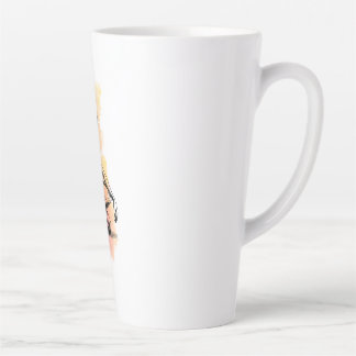 Caneca De Café Latte Bailarina Dançando em Cores