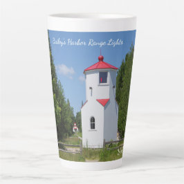 Caneca De Café Latte "Bailey's Harbor Range Lights"